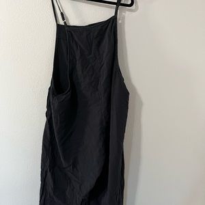 Navy blue linen painter overall